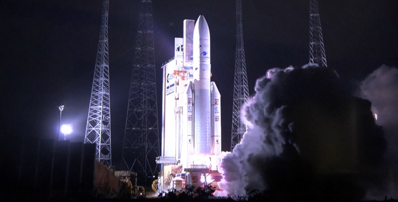 Le 18 février, le satellite sud-coréen Cheollian-2-B est lancé avec succès depuis le centre spatial guyanais (CSG), en Guyane française, ce matin à 7h 18, heure locale. ⓒ Ministère de la Science et des TIC 