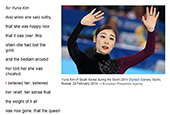 Le Wall Street Journal publie un poème pour Kim Yuna