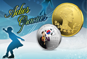 Des médailles commémoratives Kim Yuna en vente