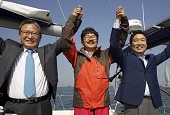 38e jour de mer pour le navigateur coréen parti autour du monde en solitaire