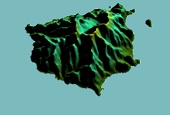 Découvrez la géographie de la péninsule en 3-D