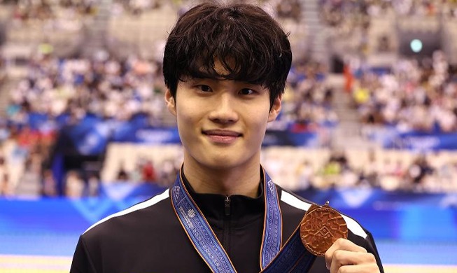 Mondiaux de natation : Hwang Sun-woo remporte le bronze aux 200 m nage libre