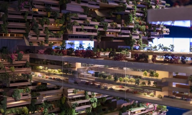 The Line, la ville futuriste du projet saoudien Neom, s’expose à Séoul