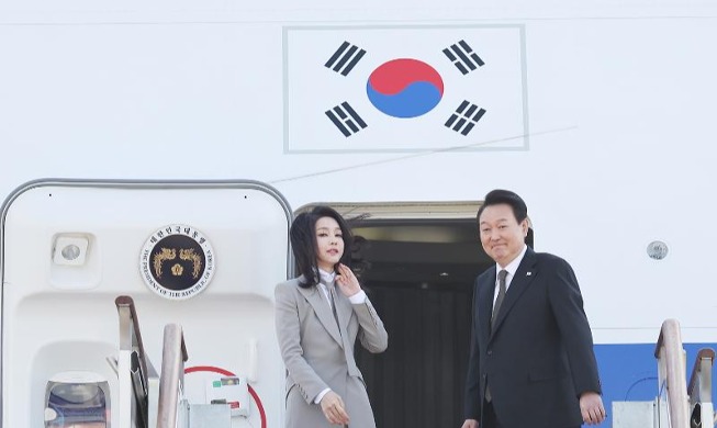 Le président Yoon arrive à Tokyo