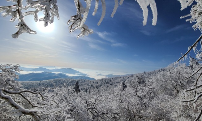 Image : l'hiver rencontre le printemps dans la péninsule coréenne