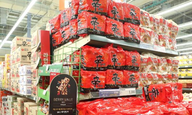 Les exportations de ramyeon le mois dernier dépassent pour la première fois les 70 millions de dollars