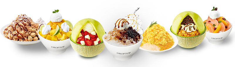 Les variétés de bingsu changent chaque année en fonction de la demande du marché et des tendances. ⓒ Cafe Ediya, Cafe Droptop, Sulbing, Gongcha