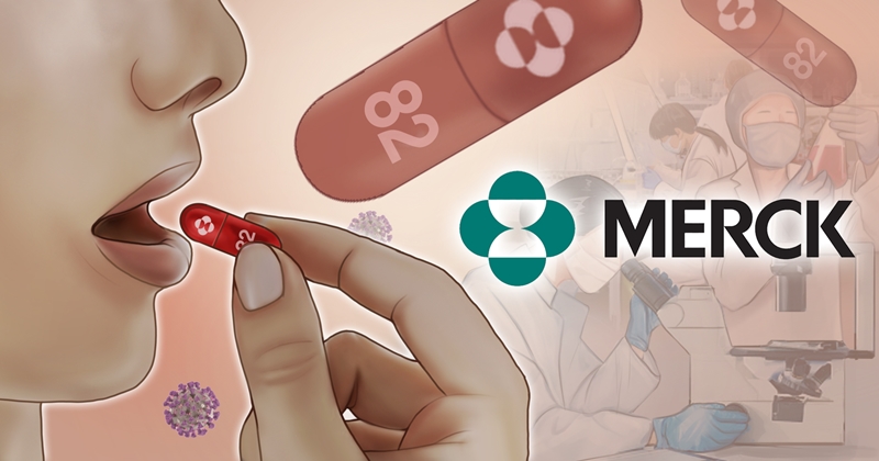 Le gouvernement a déclaré le 7 novembre qu'il allait conclure ce mois-ci un contrat sur le préachat de médicaments oraux contre le Covid-19, suffisant pour 404 000 personnes. Voici une illustration du Molnupiravir, traitement antiviral du coronavirus développée par l'entreprise américaine Merck & Co. ⓒ Yonhap News