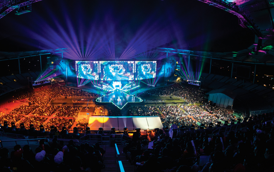 An e-sports stadium filled with excitement