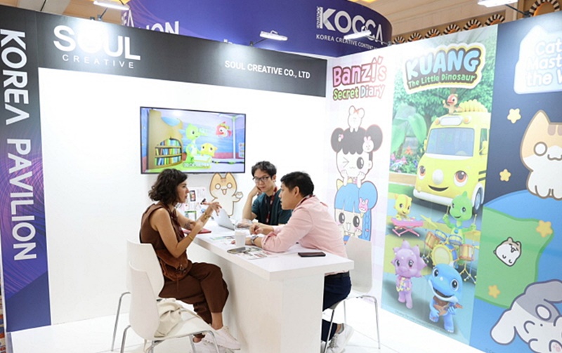 Le pavillon de Corée au Dubai International Content Market, le 22 novembre 2023. ⓒ KOCCA 