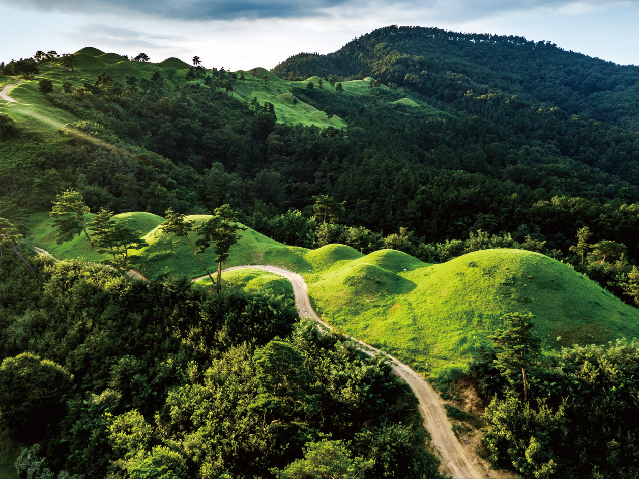 Les tombes royales de Gaya de Goryeong, dans le Gyeongsang du Nord. © Bureau de gestion des tumuli de Gaya