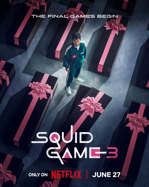 Affiche officielle de la saison 3 de « Squid Game ». © Netflix