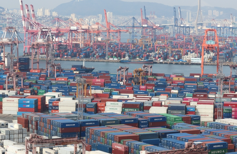 Les embarcadères de Sinseondae et de Gamman du port de Busan, le 30 avril 2025. © Agence de presse Yonhap