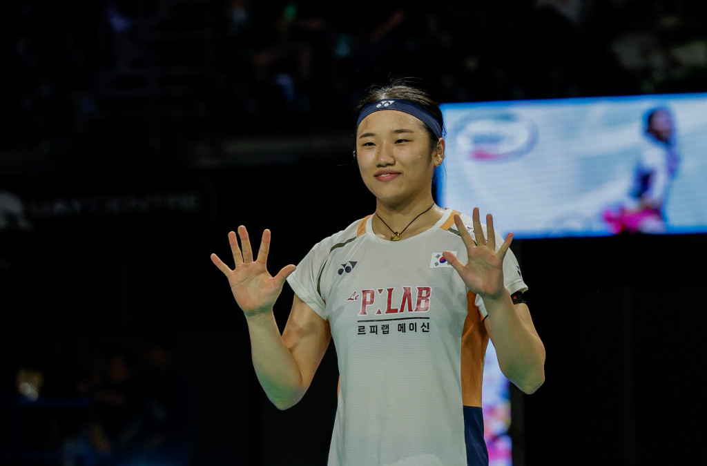 Ahn Seyoung après sa victoire à l’Open d’Australie, à Sydney, le 23 novembre 2025. © Fédération mondiale de badminton