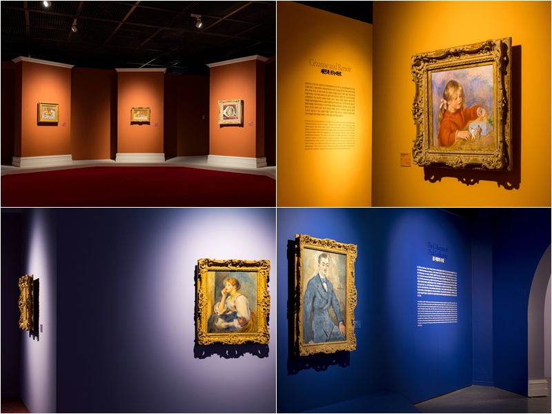 Quelques-uns de la centaine de tableaux de Paul Cézanne et d'Auguste Renoir issus des collections du musée de l’Orangerie et du musée d’Orsay exposés au Seoul Arts Center jusqu’au 25 janvier dernier. © Seoul Arts Center