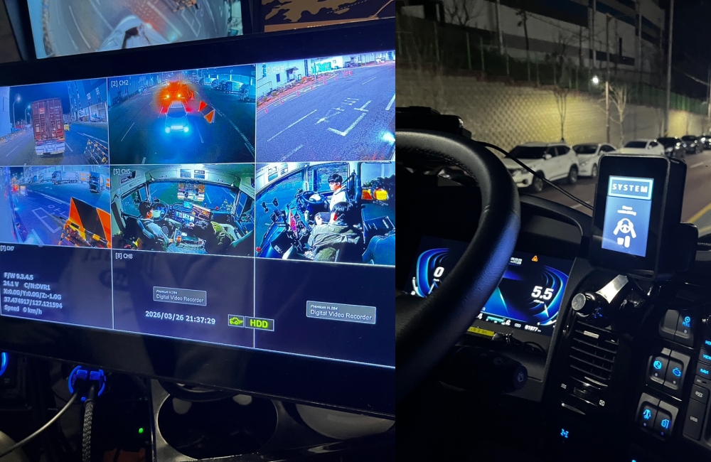 L&rsquo;int&eacute;rieur d&rsquo;un camion autonome. &copy; Minist&egrave;re du Territoire, des Infrastructures et des Transports