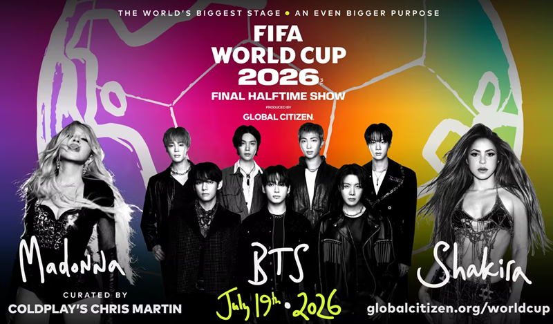 Les artistes du tout premier spectacle à la mis-temps de la finale de la Coupe du monde 2026 © La Fédération internationale de football association
