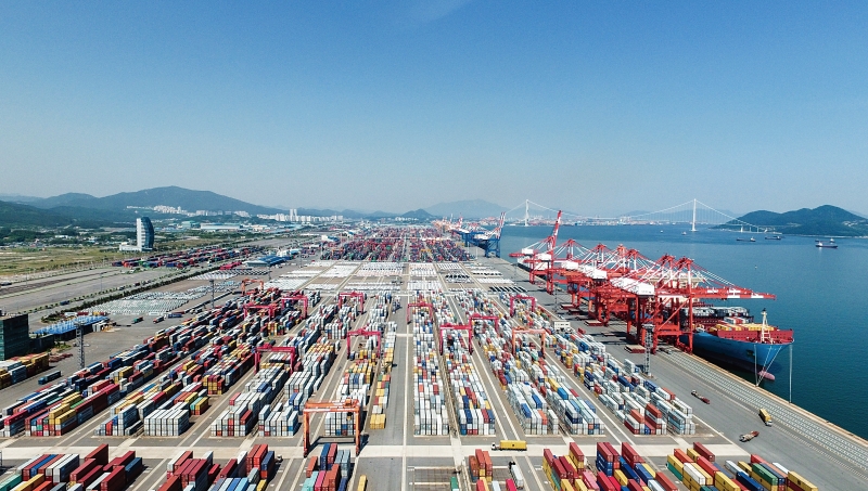 Le port de Gwangyang, dans le sud de la Corée. © Yeosu Gwangyang Port Authority