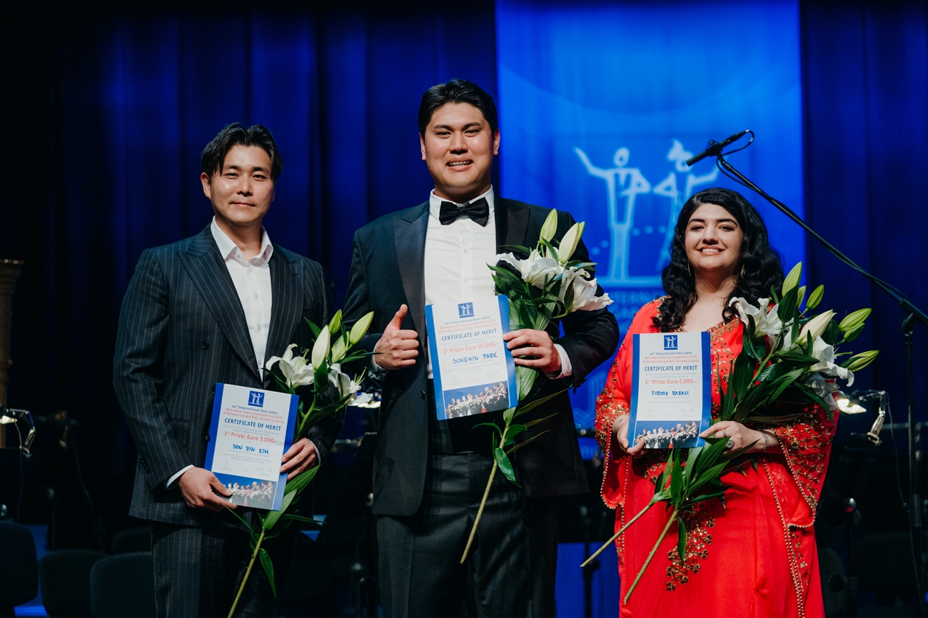 Le baryton-basse Park Sung-min se classe au premier rang du 44e Concours international de chant Belvedere le 7 juin 2026. © Site officiel du concours international de chant Belvedere