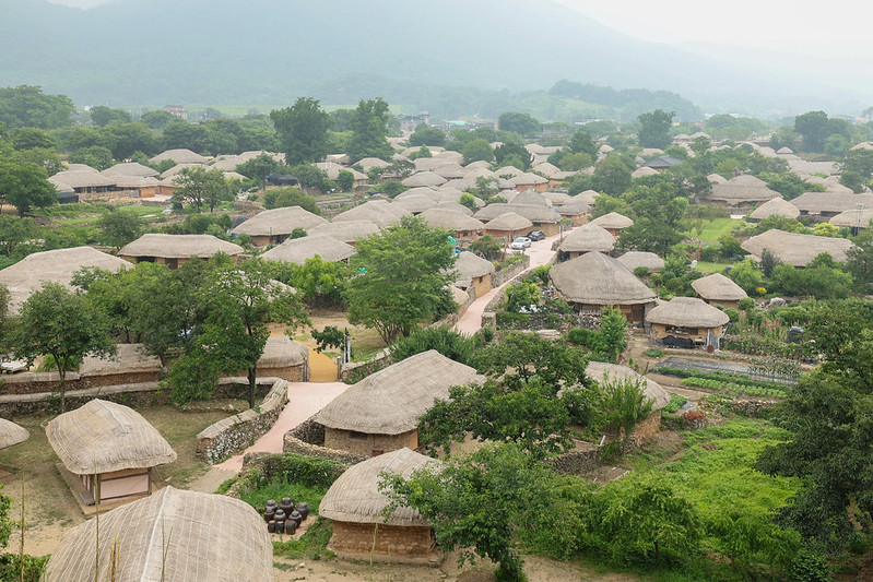 Le village fortifié de Nagan Eupseong vu depuis son point le plus élevé. © Park Dae-jin / Korea.net