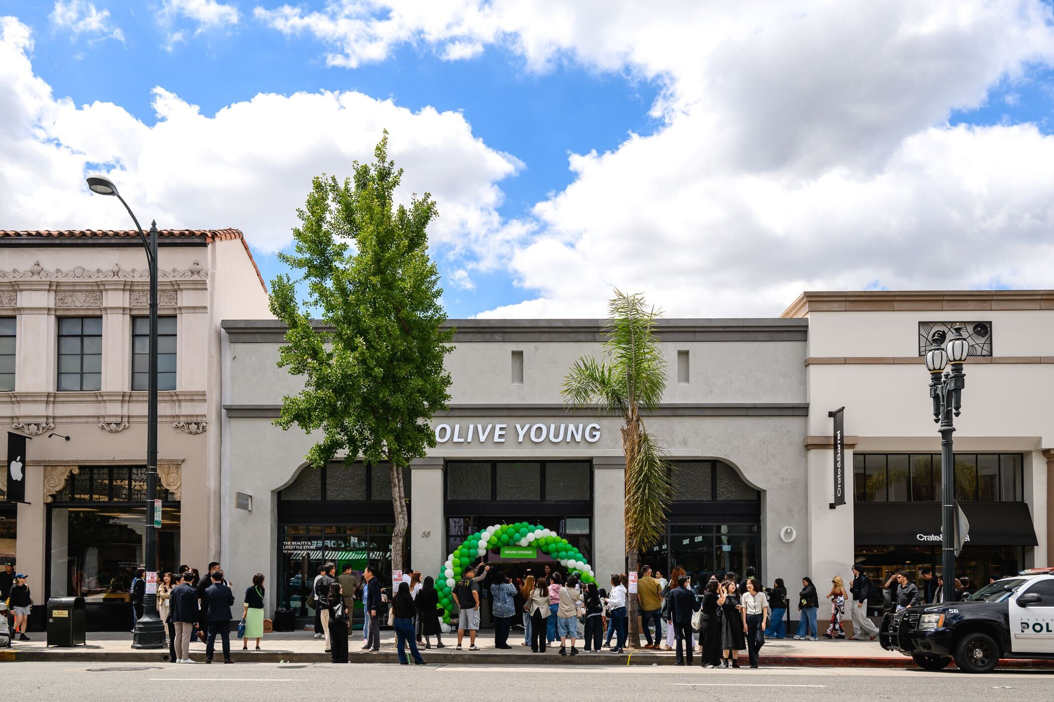 Un magasin Olive Young lors de son inauguration dans le quartier de Pasadena, à Los Angeles, le 29 mai 2026. © CJ Olive Young