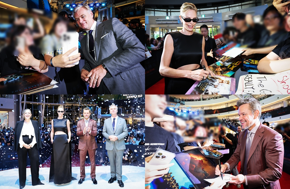 L&rsquo;&eacute;quipe de &laquo; L&rsquo;Odys&eacute;e &raquo; participe au tapis rouge organis&eacute; &agrave; l&rsquo;occasion de la sortie en Cor&eacute;e du film, au centre commercial Times Square, dans le quartier de Yeongdeungpo, &agrave; S&eacute;oul, le 4 ao&ucirc;t 2026. &copy; Universal Pictures