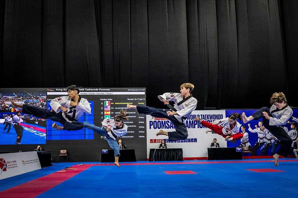 L&rsquo;&eacute;dition 2024 des World Taekwondo Poomsae Championships s&rsquo;est d&eacute;roul&eacute;e &agrave; Hong Kong. &copy; Chuncheon 2026 World Taekwondo Poomsae Championships