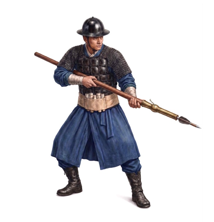 Une image générée par l’intelligence artificielle représentant un soldat portant un hwangja hwatong. © Naju National Research Institute of Cultural Heritage