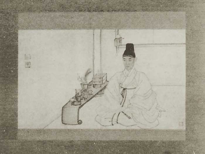 ‘한국근대미술시장사자료집’ 기록에 따르면, 수묵화 ‘단원(檀園) 김홍도 자화상’은 조선시대 말 대수장가 이병직(1896∼1973)이 1941년 6월 경매에 내놓았다. 이 그림은 현재 평양 조선미술박물관에 소장돼 있다. 당시 경매를 통해 일본으로 들어간 것이 다시 북한으로 간 걸로 추정된다.