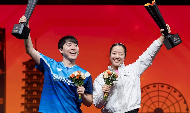 Ping-pong : Lim Jong-hoon et Shin Yu-bin victorieux en double mixte aux WTT Finals 2025