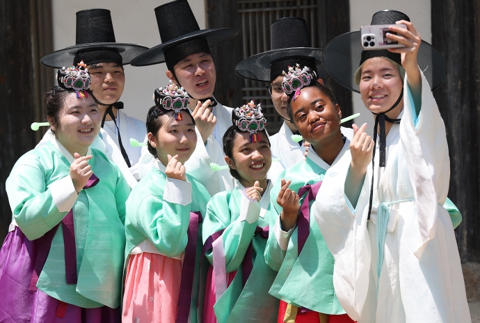 Selfie en hanbok