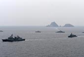 Un exercice de défense navale au large de l'île de Dokdo en Mer de l'Est 