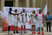 La torche des Universiades de Gwanju allumée à Paris