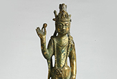 Statue de Bouddha debout en bronze doré, Royaume Baekje