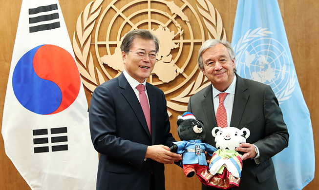 Moon rencontre le Secrétaire général de l’ONU 