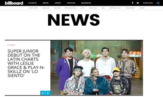 Super Junior, premier musicien sud-coréen à entrer dans le Billboard Hot Latin Songs chart