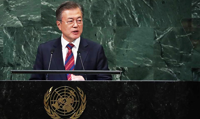 A l'ONU, le président Moon souligne la nécessité de la déclaration de la fin de la guerre