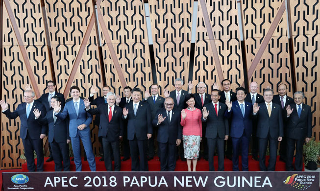 Séance photo avec les dirigeants de l'Apec