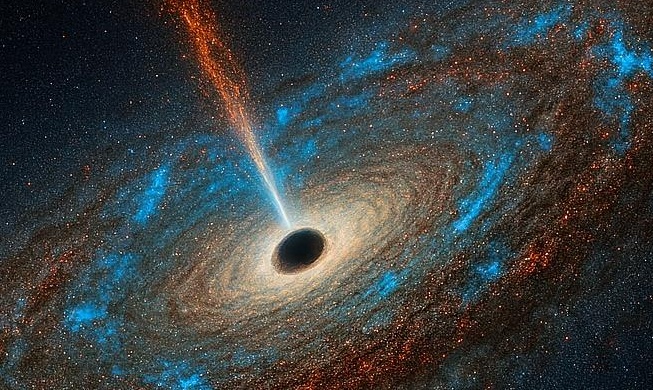 Une galaxie bleue cachant un trou noir découverte par des chercheurs coréens