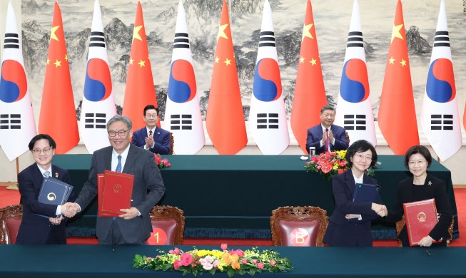 La Corée et la Chine signent une quinzaine de protocoles d’accord