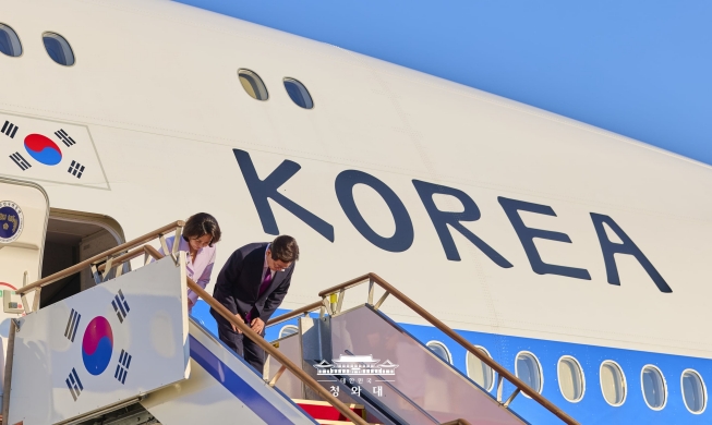 Le président Lee Jae Myung arrive à New York avant son discours devant l'ONU