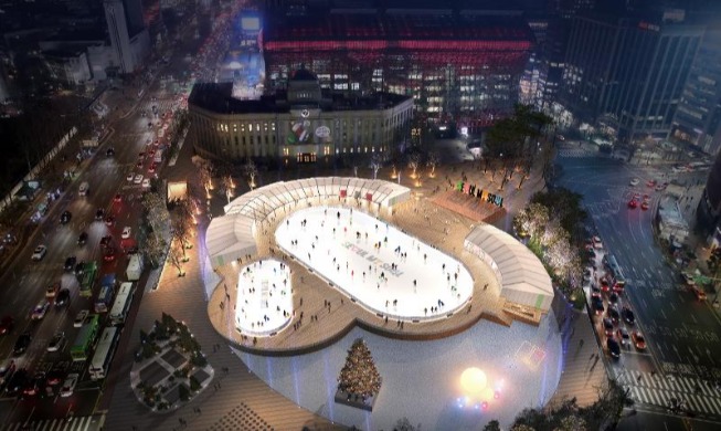 Ouverture de la patinoire de la Seoul Plaza le 20 décembre