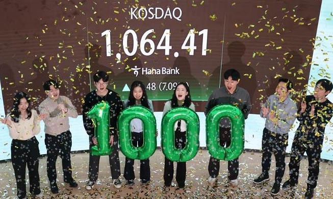 L’indice boursier KOSDAQ clôture à plus de 1 000 points, une première depuis quatre ans