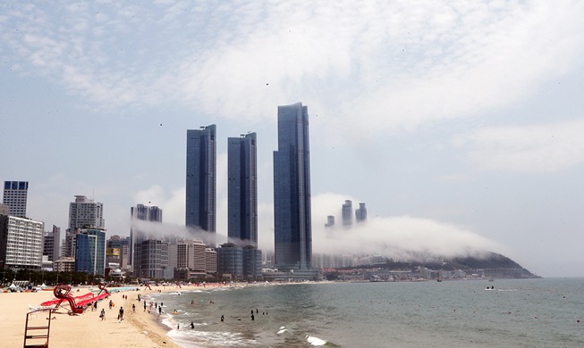 Image du jour : Brouillard marin à la plage Haeundae de Busan