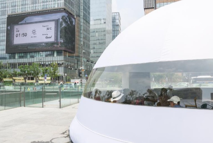 Abri anti-canicule à Gwanghwamun