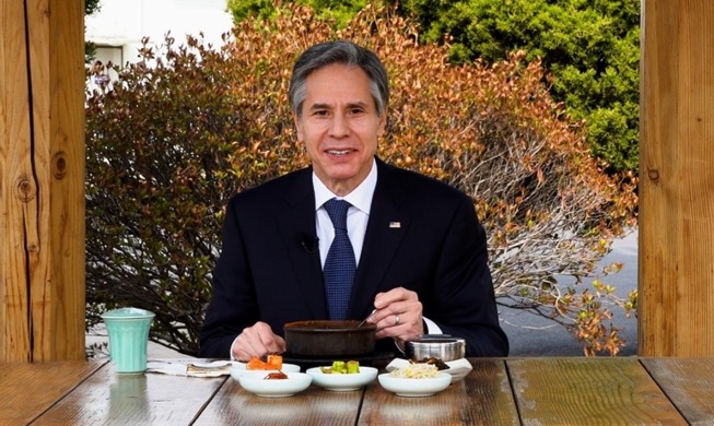Un ragoût de tofu mou à Séoul twitté par le secrétaire d'État américain Anthony Blinken