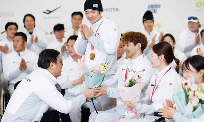 Retour en Corée de la délégation d'athlètes aux Jeux paralympiques d'hiver de Milan-Cortina 2026