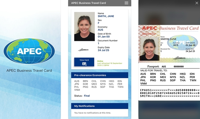 La carte de voyage d’affaires de l’APEC disponible au format numérique à partir du 21 avril
