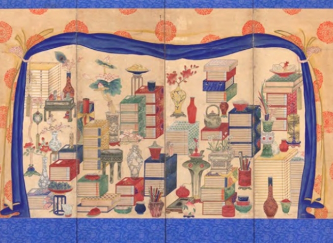 Chaekgeori au musée Guimet : avec Arnaud Bertrand, dans les fascinantes bibliothèques en trompe-l’œil de Joseon