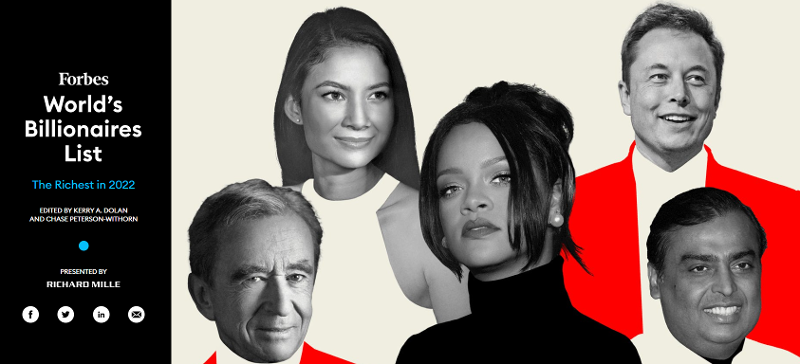 41 Coréens figurent sur la liste des milliardaires du monde de Forbes en 2022. (photo Capture d'écran du site Web Forbes)